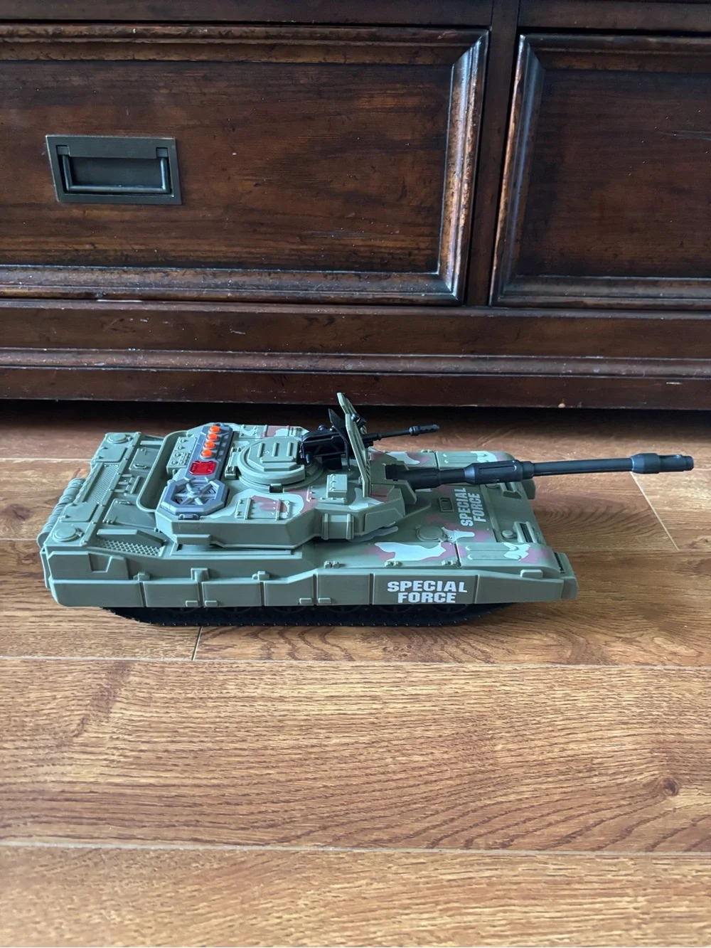 Green Camo Toy Tank - Kids Military Play